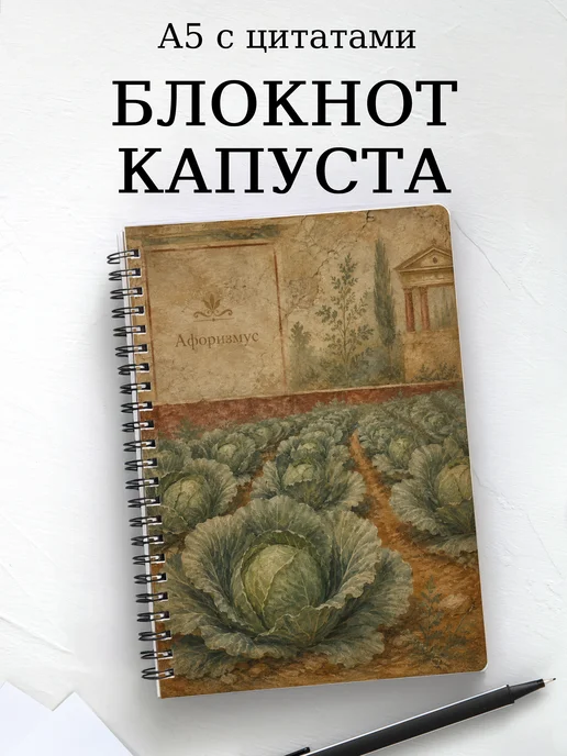 Блокнот Капуста с мотивирующими цитатами