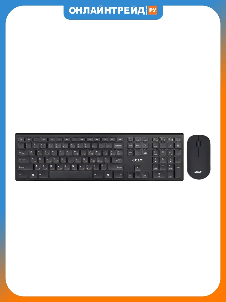 Acer Клавиатура + мышь OKR030 клав черный мышь черный