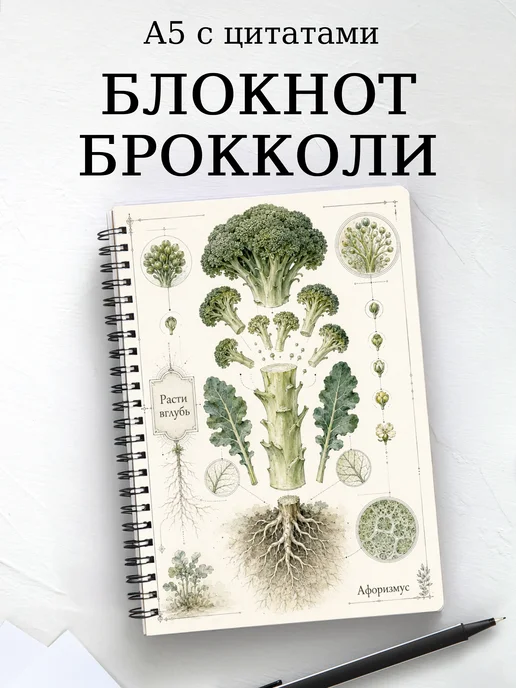 Блокнот Брокколи с мотивирующими цитатами