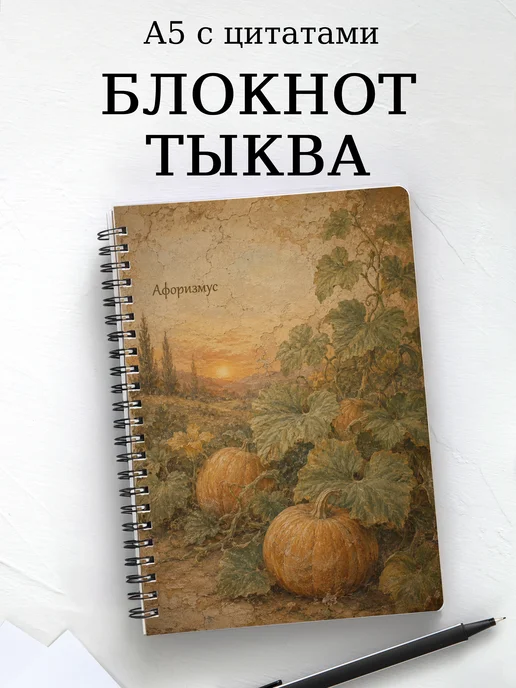Блокнот Тыква с мотивирующими цитатами