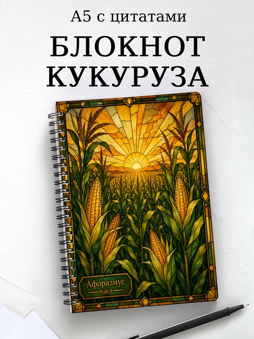 Блокнот Кукуруза с мотивирующими цитатами