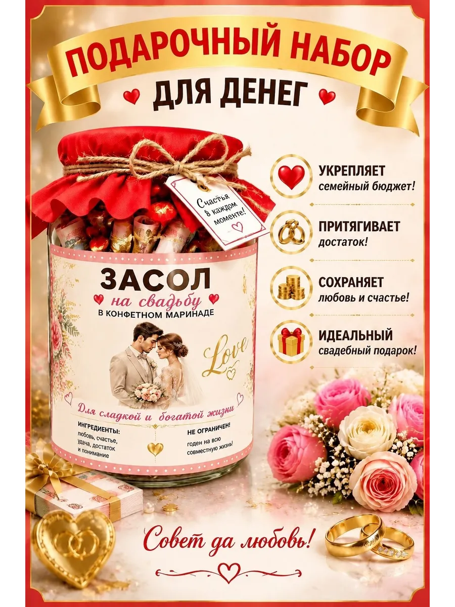 Набор для оформления подарка на свадьбу