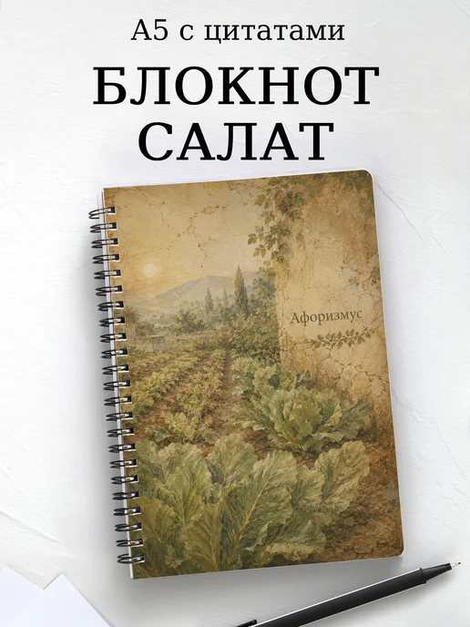 Блокнот Салат с мотивирующими цитатами