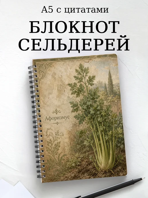 Блокнот Сельдерей с мотивирующими цитатами