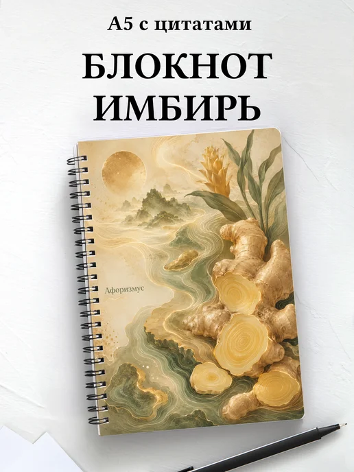 Блокнот Имбирь с мотивирующими цитатами
