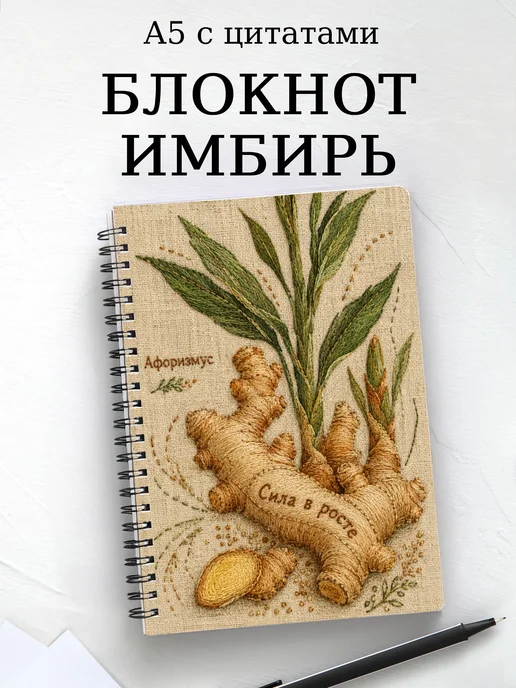 Блокнот Имбирь с мотивирующими цитатами