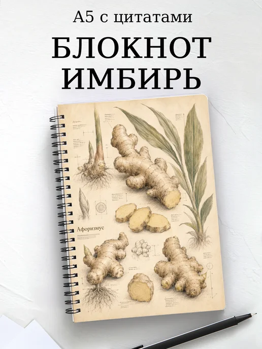 Блокнот Имбирь с мотивирующими цитатами