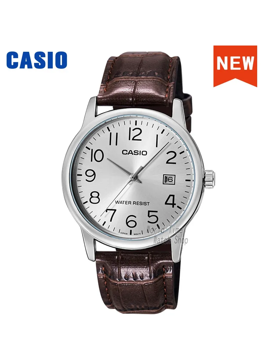 Casio MTP-V002L кварцевые мужские часы из нержавеющей стали