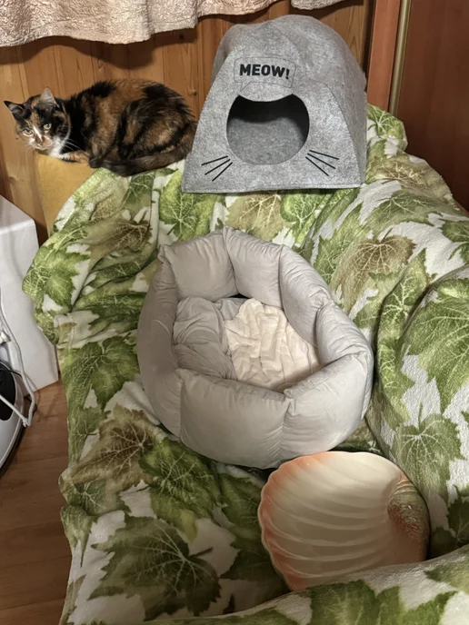 EVA pets Домик для кошки и собак мелких пород из войлока, черный, фото 2