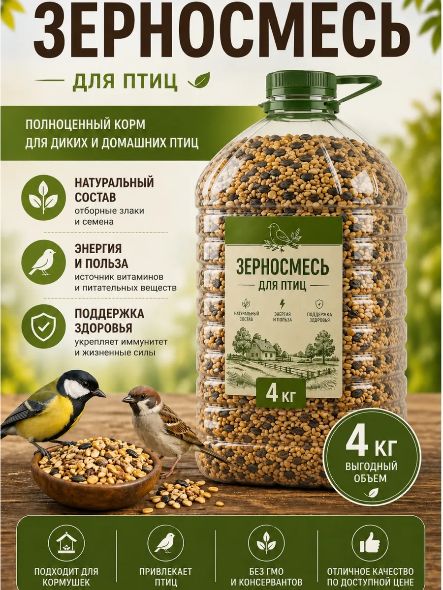 Зерносмесь для Птиц 4кг