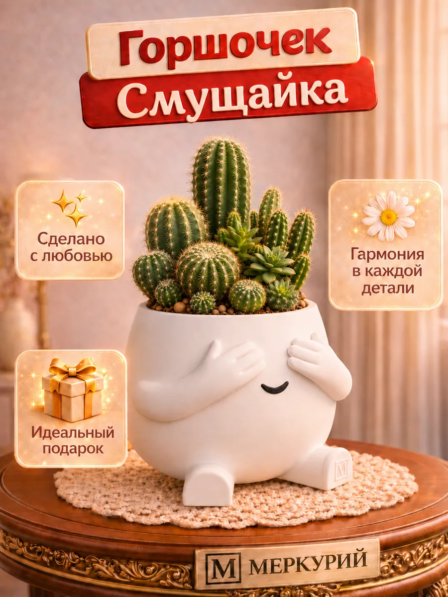 Горшок для цветов кактусов алое и суккулентов