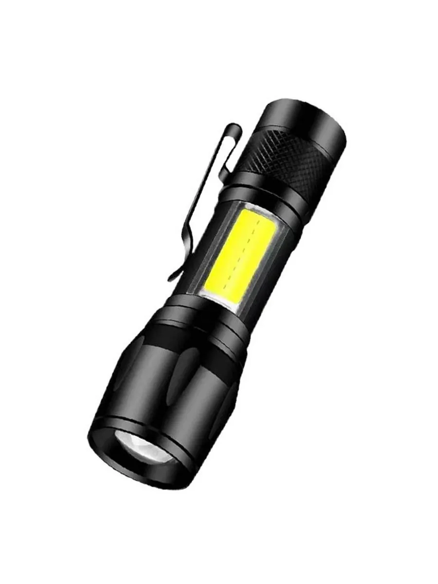 Аккумуляторный фонарик с ZOOM, USB зарядка, для спорта