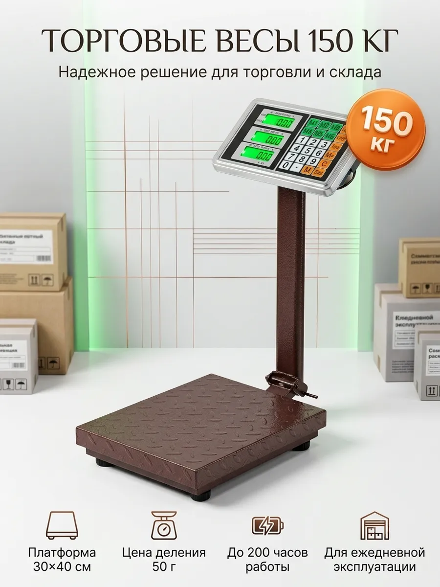 Весы со стойкой Lh-1010 Платформа 30x40cm 150 кг