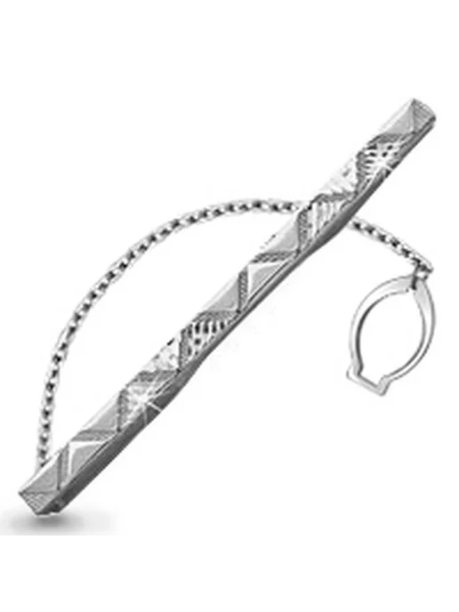 DIAMANT-ONLINE Серебряный зажим для галстука, серебристый