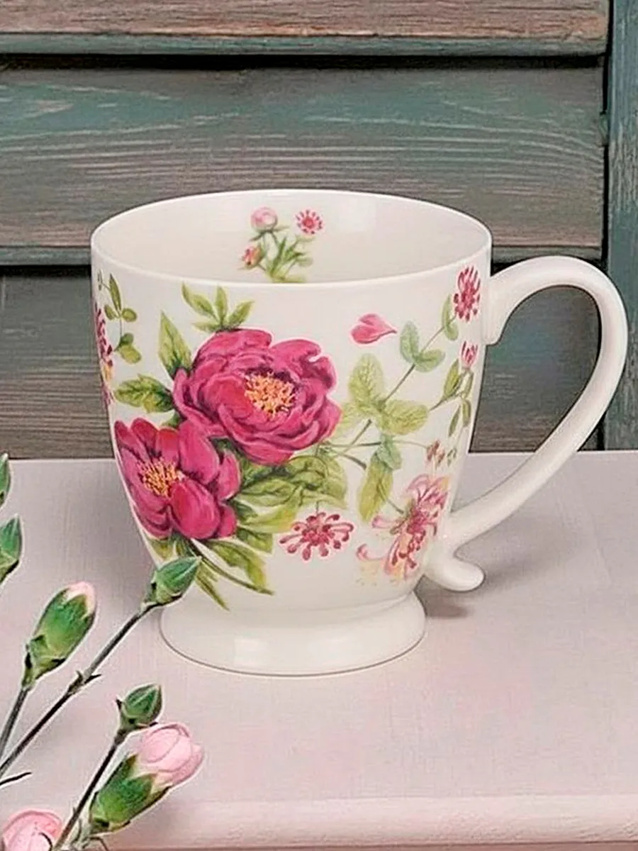 Кружка Peony bouquet фарфор 430 мл