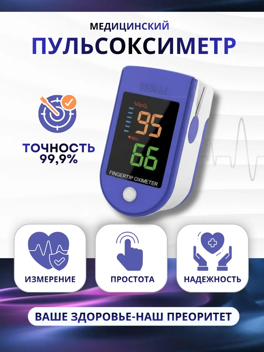 Пульсоксиметр медицинский на палец