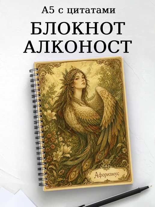 Блокнот Алконост с мотивирующими цитатами