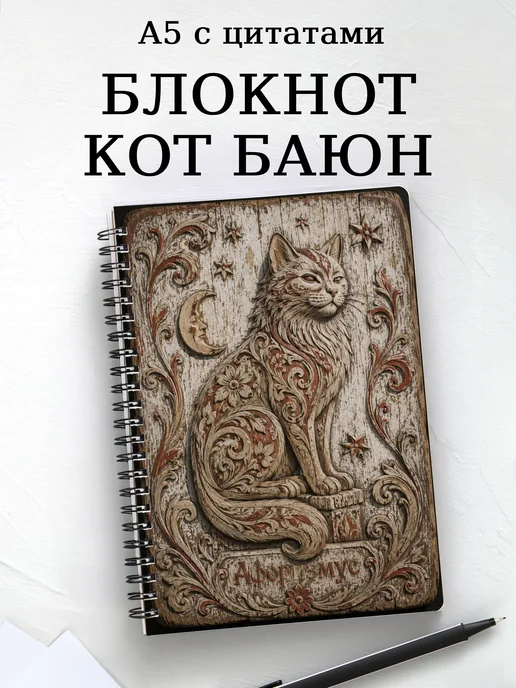 Блокнот Баюн с мотивирующими цитатами