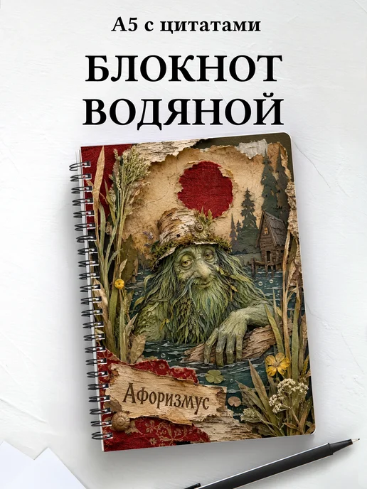 Блокнот Водяной с мотивирующими цитатами