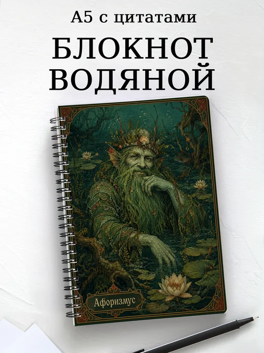 Блокнот Водяной с мотивирующими цитатами