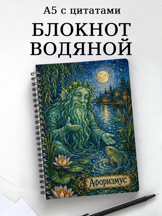 Блокнот Водяной с мотивирующими цитатами