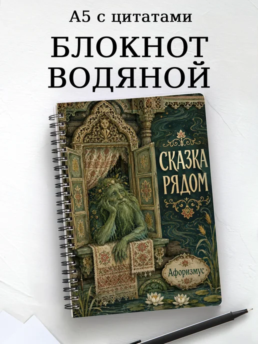 Блокнот Водяной с мотивирующими цитатами