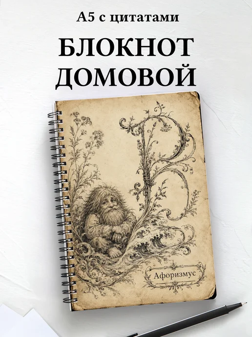 Блокнот Домовой с мотивирующими цитатами