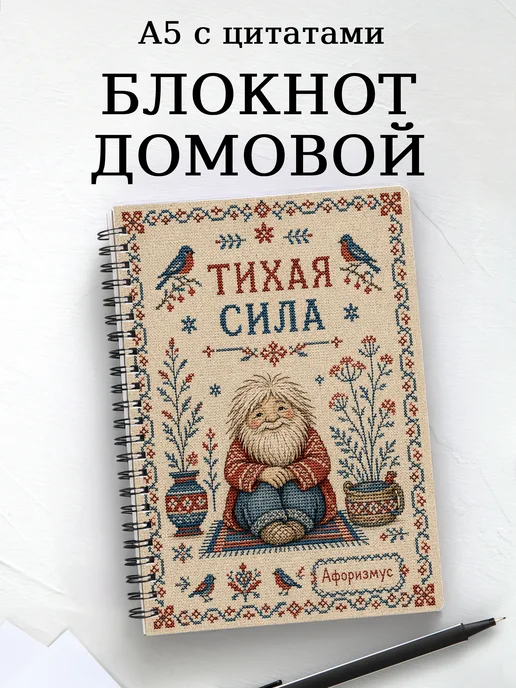 Блокнот Домовой с мотивирующими цитатами