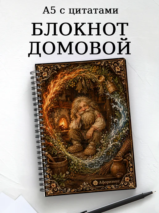 Блокнот Домовой с мотивирующими цитатами