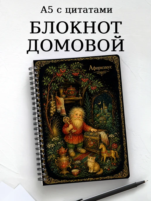 Блокнот Домовой с мотивирующими цитатами