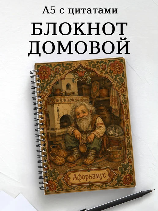 Блокнот Домовой с мотивирующими цитатами