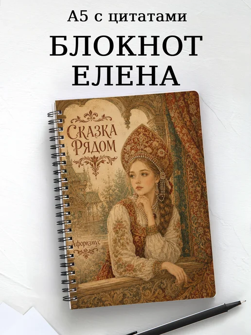 Блокнот Елена Прекрасная с мотивирующими цитатами