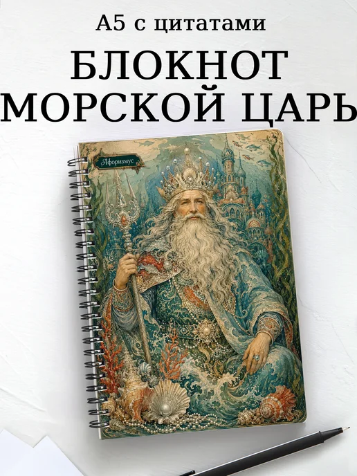 Блокнот Морской царь с мотивирующими цитатами
