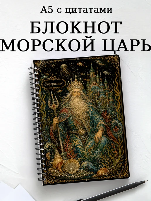 Блокнот Морской царь с мотивирующими цитатами