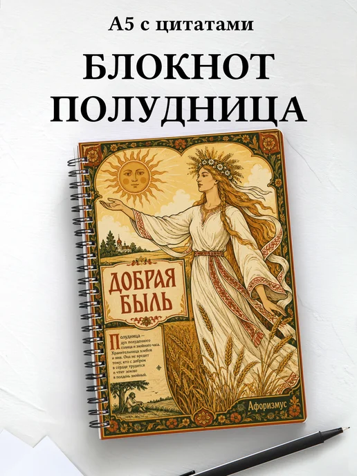 Блокнот Полудница с мотивирующими цитатами