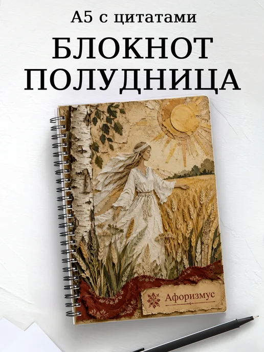 Блокнот Полудница с мотивирующими цитатами