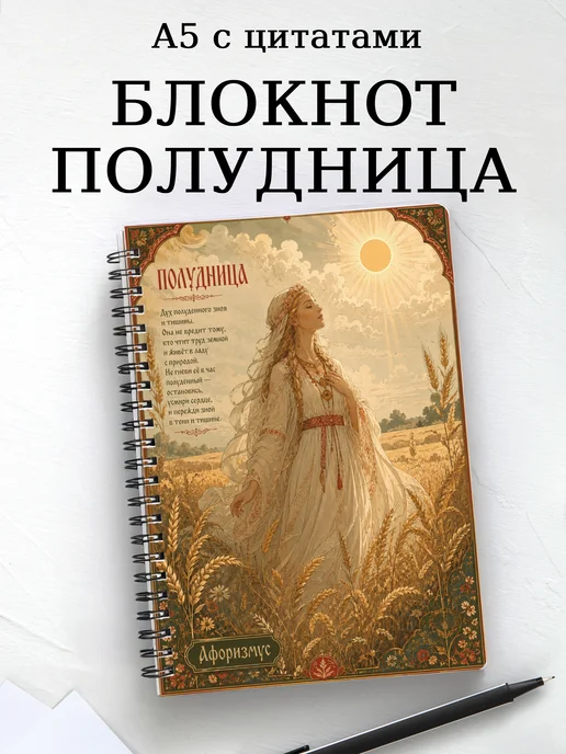 Блокнот Полудница с мотивирующими цитатами