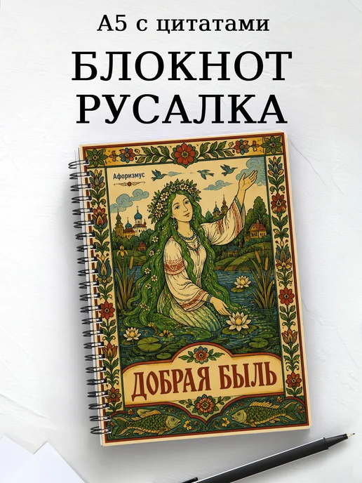 Блокнот Русалка с мотивирующими цитатами