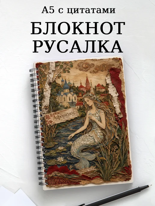 Блокнот Русалка с мотивирующими цитатами