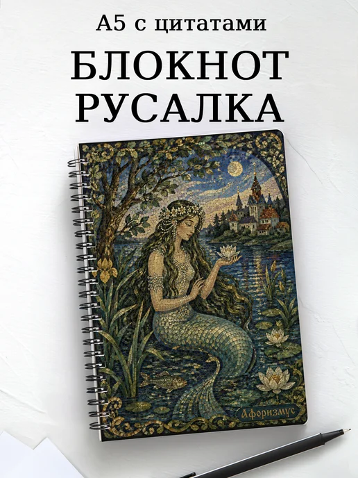 Блокнот Русалка с мотивирующими цитатами