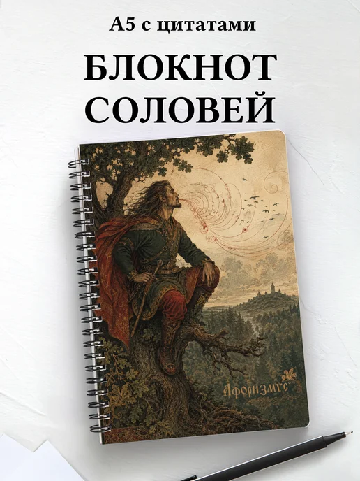 Блокнот Соловей-разбойник с мотивирующими цитатами