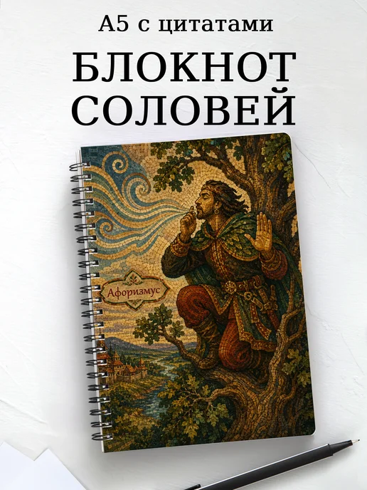 Блокнот Соловей-разбойник с мотивирующими цитатами