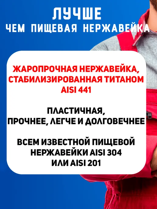 Труба выхлопная 45мм нержавейка, 0.5м, для глушителя, вариант, фото 3