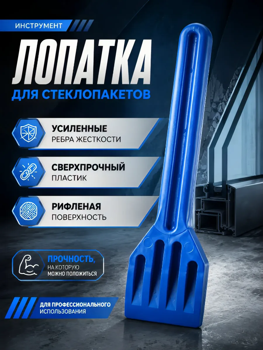 Лопатка для монтажа стеклопакетов