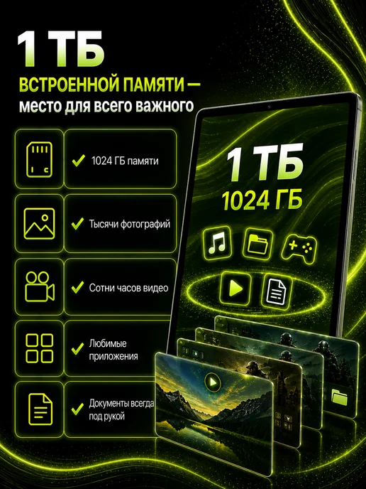 AG Digital Планшет андроид 1ТБ, 1 ТБ, фото 8