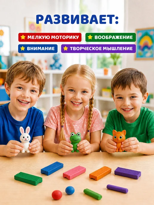 ШКОЛЬНЫЙ МИР Пластилин для школы 12 цветов мягкий набор для малышей, вариант, фото 8