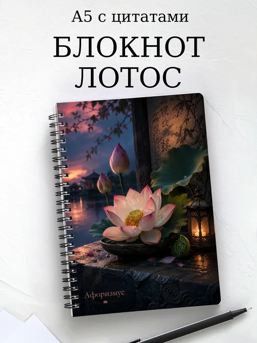 Блокнот Лотос с мотивирующими цитатами