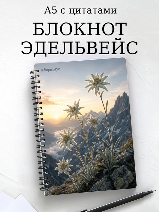 Блокнот Эдельвейс с мотивирующими цитатами