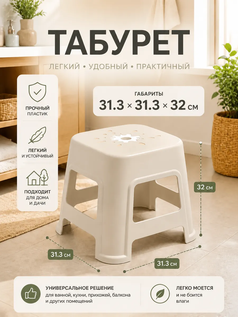 Табурет пластиковый