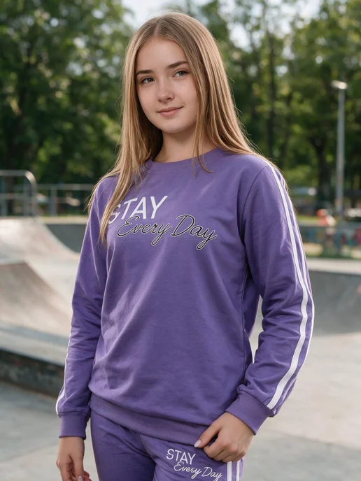 Timur Kids Спортивный костюм подростковый для девочки, фиолетовый, фото 5